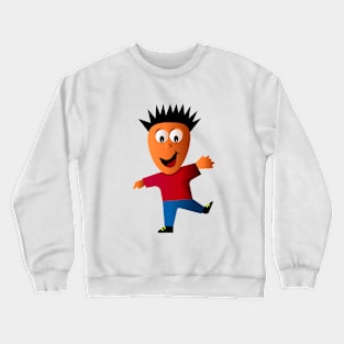 Cartoon funny boy Crewneck Sweatshirt